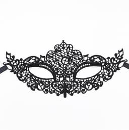 Zeloria Venetiaans Oogmasker Dames – Kanten Masker – Bal Masqué Masker – Carnavalsmasker – Verkleedmasker – Zwart – Set van 2 — thumbnail 4