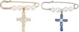 2 stuks 2 kleuren bruidsboeket hanger elegante huwelijksgeschenken broche voor de bruid betekenisvol cadeau wordt aan bruidsboeket of jurk bevestigd — thumbnail 1