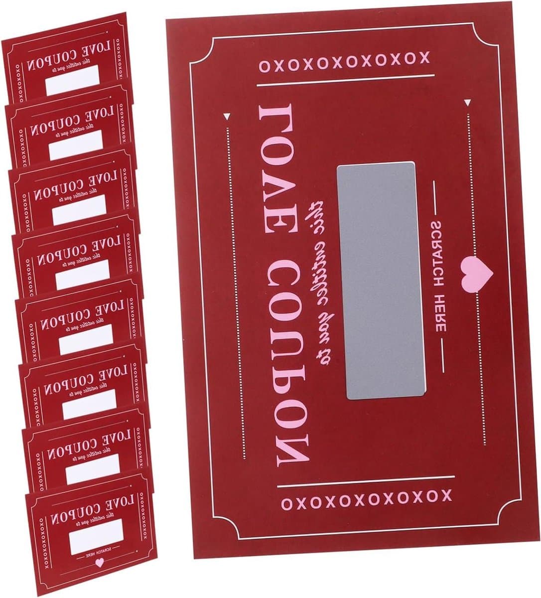 Kraskaarten Liefdes - Date Ideeën - Relatie Versterken - Unieke Activiteiten - 14x9cm - Rood — afbeelding 1