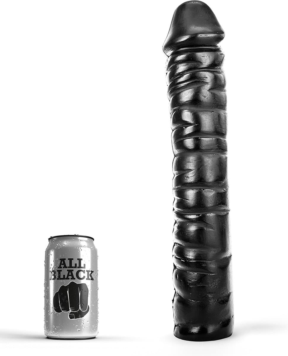 All Black - Extra Grote Zwarte Dildo - 38 cm - Zwart — afbeelding 1