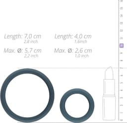 Boners - 6 Delige Cockring Set - Penisring Set voor Mannen - Extra Stimulatie - Buttplugs - Buttplug Set - Anal Plug - Sex Toys voor Mannen - Seksspeeltjes - Penisring - Cockringen - Grijs — thumbnail 6