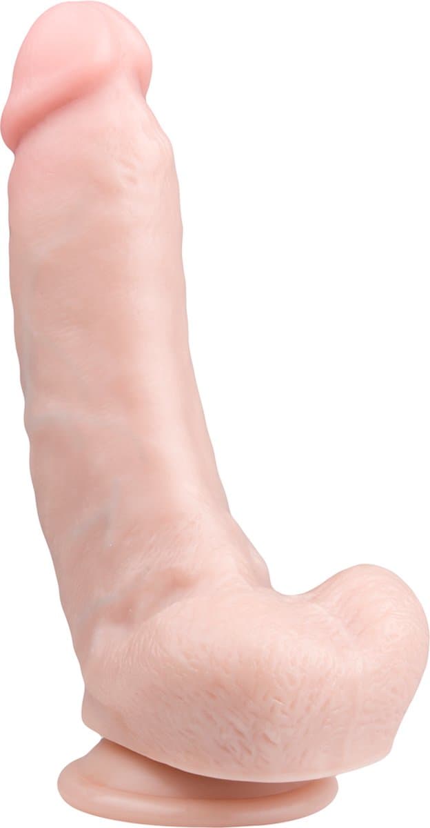 EasyToys - Realistische Dildo met Balzak - Dildo met Zuignap - 20 cm - Dildo's - Sex Toys voor Vrouwen en Mannen - Dildo Mannen Anaal - Beige — afbeelding 1