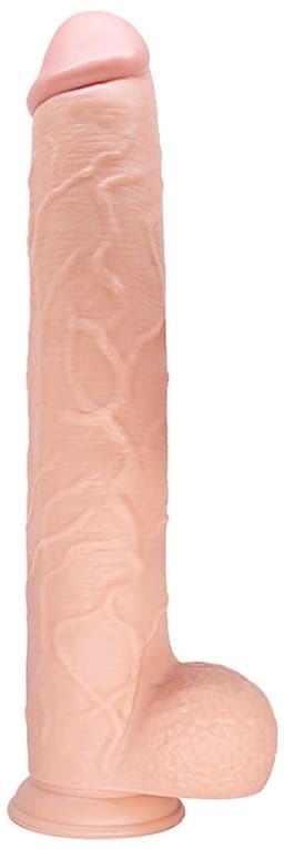 Lusty Mega Realistische Grote Dildo met zuignap - 48 x 8 cm! - XXL Dildo Voordeelpack - Extreme Zwarte Dildo voor anaal gebruik - Huidskleur — thumbnail 2