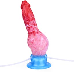 Kiotos Monstar - Big Squirt Cock - Opblaasbare Spuitende Dildo - Rood/Roze/Blauw — thumbnail 10