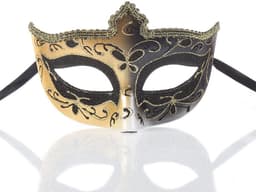 Gemaskerd bal kant masker taart half gezicht dames dragen masker, 1 stuk, zwart — thumbnail 1
