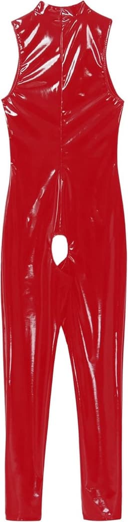 Latex catsuit dames met open borst en kruis — thumbnail 4