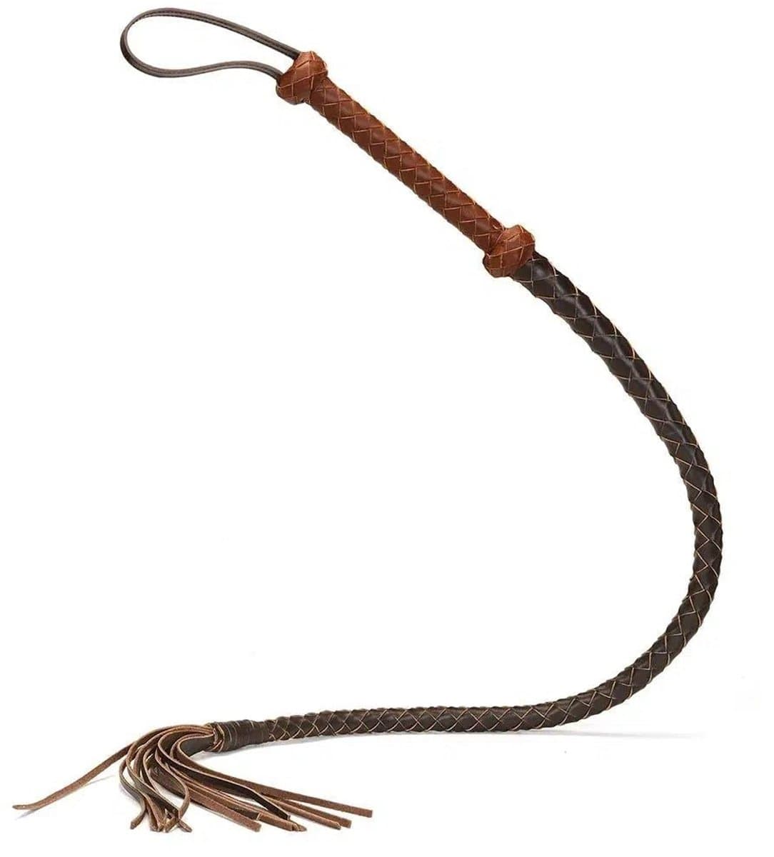 Liebe Seele - The Equestrian Leather Single Tail Whip - Leren Bull Whip — afbeelding 1