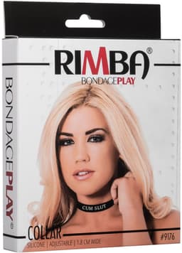 Rimba - Halsband - Collar Met Tekst - CUM SLUT - Siliconen - Zwart — thumbnail 9