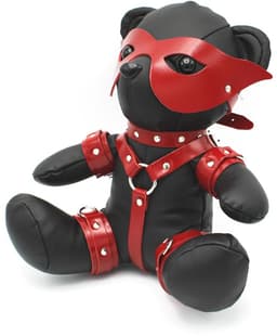 Kiotos Leather - EDDY de BDSM Teddybeer - Red Spankee - Leder — thumbnail 7