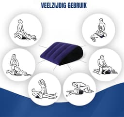 Zylo® Sex Kussen - Seksmeubel voor Vrouwen & Mannen - Sex Pillow - Blauw - 21cm x 19cm x 4cm — thumbnail 9