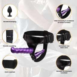 VIVIDIA Strapon Voorbinddildo - Pegging Harnas - Strap On Voor Mannen & Vrouwen - Met Extra Buttplug — thumbnail 11