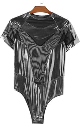 Heren Mesh Top – Zilver & Zwart – Sexy Transparant Shirt – Festival Outfit — thumbnail 3