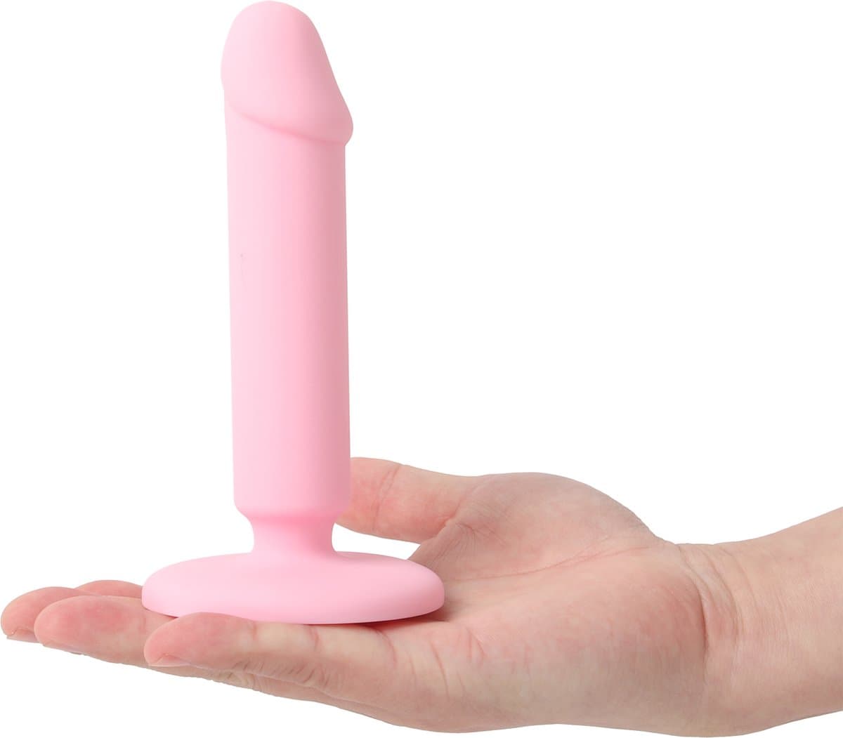 Banoch | Dildo recht met eikel | glad siliconen met zuignap | roze — afbeelding 1