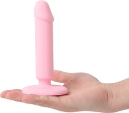 Banoch | Dildo recht met eikel | glad siliconen met zuignap | roze — thumbnail 1