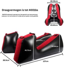 Sex Kussen - Meubel - Stoel voor Mannen & Vrouwen - BDSM - Rood en Zwart — thumbnail 7