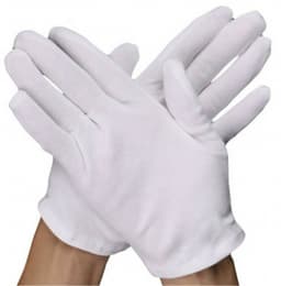 Katoenen handschoenen wit XL 4stuks – 2 paar Beschermende Handschoenen - Gezondheidszorg - Ziekenhuis - Beauty Center, Kapper en Salon Spa Tattoo – Jewelry - eczeem / allergie / handcreme - juweliers / munt handschoen — thumbnail 12