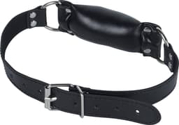 Banoch - Bit gag soft straight black - bitgag van imitatieleer zwart - bdsm — thumbnail 6