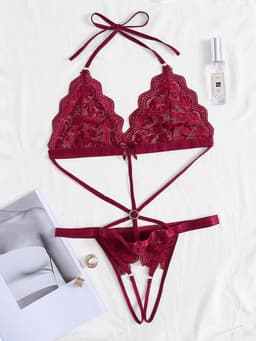 Sexy Wine Red Open Body Crotchless Teddy - Hoogwaardige kwaliteit - Spannend voor koppels - Sexy lingerie - Sex speeltjes - Sex toys - Erotiek - Bondage - Open Crotch - Sexspelletjes voor mannen en vrouwen - Sexy body - Seksspeeltjes - SM — thumbnail 3
