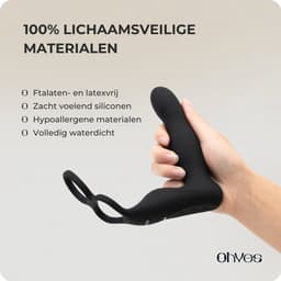 OHYES Prostaat Vibrator Mannen - Prostaat stimulator met cockring en afstandsbediening - Vibrerende buttplug - Anale speeltjes & Anaal vibrators — thumbnail 4