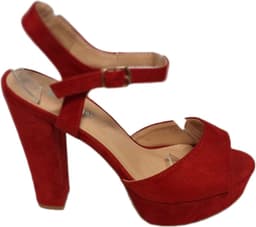 CH.CREATIONS-EROTISCHE PUMP-SUEDELOOK-RED-PLATEUZOOL 3CM/HAK12CM-38 — thumbnail 5