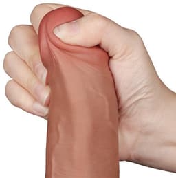 Lovetoy - Dildo Met Sliding Skin Technologie - 24 x 4.3 cm - Verwijderbare Zuignap - Lichte beige — thumbnail 2