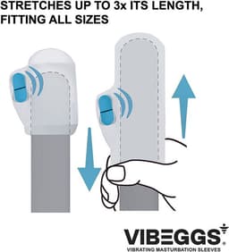 VIBEGGS - Twisty Tongues - Vibrerende Masturbatie Sleeve èn Vinger Vibrator - Wit — thumbnail 5