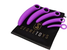 Segretoys - Siliconen Dilator Set voor Vaginisme - Zachte Dildo Set - Ondersteuning bij Vaginisme, Vulvitis of Bekkenproblemen - Vaginale Training - Seksspeeltjes voor Vrouwen - Set van 5 - Paars — thumbnail 1