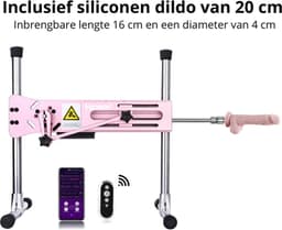 Pro 1 Premium Seksmachine 2.0 Smart App met dildo en afstandsbediening Roze — thumbnail 17