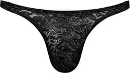 Male Power Stretch Lace Thong Bong Thong S/M - zwart — thumbnail 4