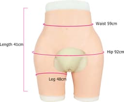 Bodyshort - 100% Hypoallergene Medische Siliconen onderlichaam - Transgender - Vrouwelijke vorm - Siliconen broekje - billen - heupen — thumbnail 4