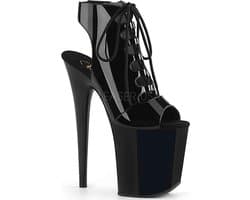 Pleaser - FLAMINGO80020 Plateau Laarzen, Paaldans schoenen - Paaldans schoenen - 40 Shoes - Zwart