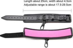 Luxe PU Lederen handboeien set - Gesp sluiting - BDSM Leer - Leather fetisj - Gevoerd - Stevig - Verstelbaar - One size — thumbnail 3