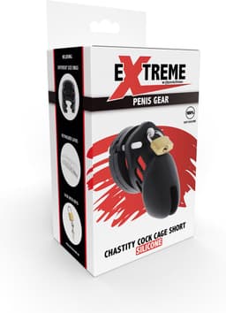 Hidden Desire - Extreme Chastity Cock Cage Silicone Size S Black — thumbnail 6