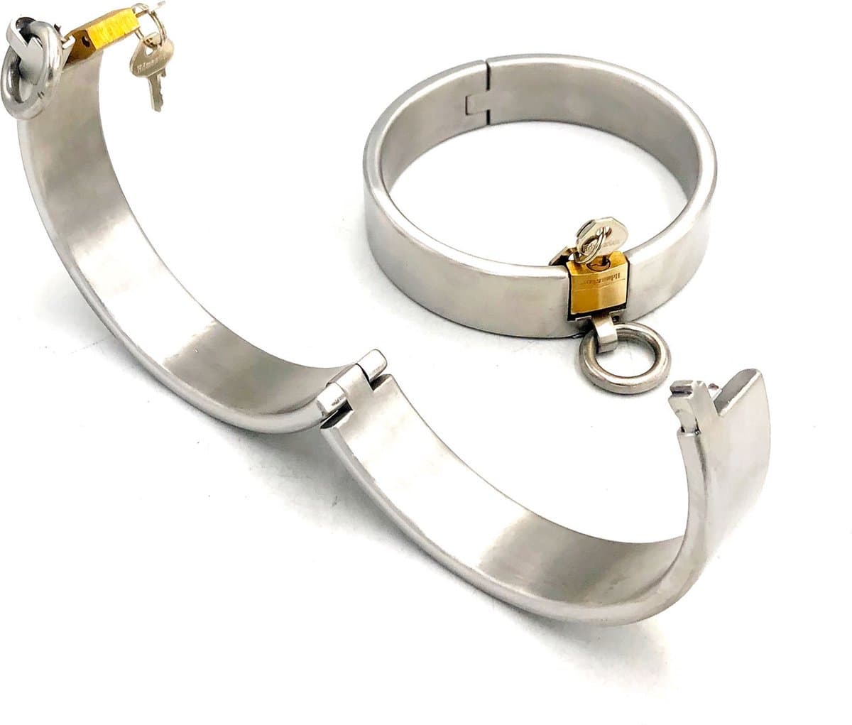 Metalen rvs halsband plus slot — afbeelding 1