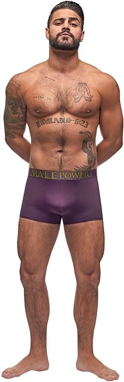 Male Power Avant-Garde - Verstrakkend Short eggplant M — thumbnail 1