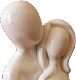 Generisch Paar sculptuur, abstracte kunstsculptuur van hars, paar figuren, moderne abstracte decoratie, woonkamer, kantoor, bruiloft, verjaardag, Kerstmis, Valentijnsdag, feest, gastgeschenken — thumbnail 5