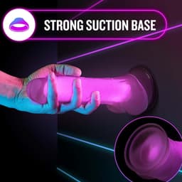 Blush - NEO Elite - Paradise - Glow In The Dark - silicone dual density dildo - roze — thumbnail 4