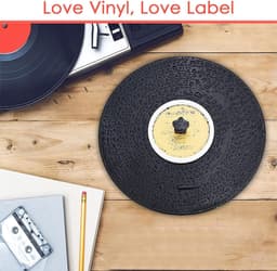 LP Reinigingsset - Vinyl Onderhoud - Platen Schoonmaken - Waterdichte Labelbescherming - 7 10 12 inch - Zwart — thumbnail 5