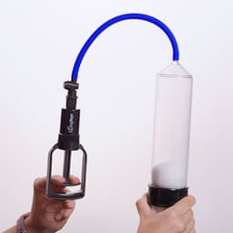 EasyToys - Penispomp met Grippomp - Penispompen - Penis Pomp - Sex Toys voor Mannen - Transparant met Blauw — thumbnail 3