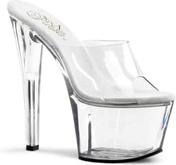 Pleaser - SKY-301 Muiltjes - Paaldans schoenen - 37 Shoes - Transparant/Zilverkleurig — thumbnail 1