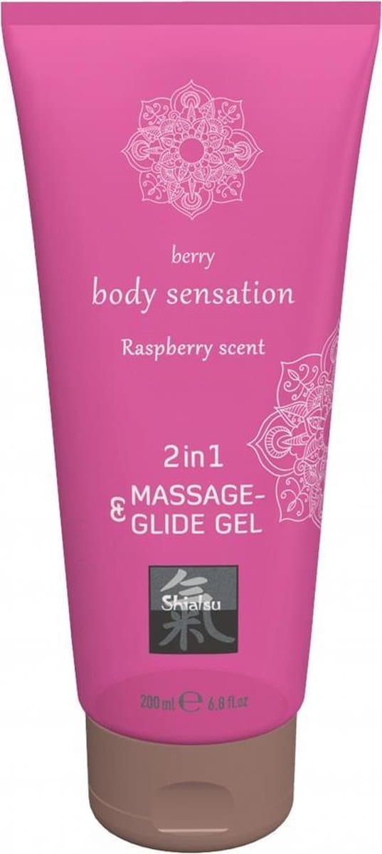 Massage- & Glide Gel 2 in 1 - Framboos — afbeelding 1
