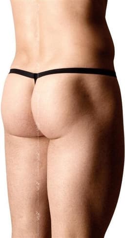SoftLine Collection - Sexy doorzichtige heren string met sluiting aan de voorkant zwart S t/m L — thumbnail 2