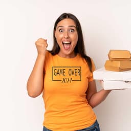 Bedrukt T-shirt met Eigen Tekst of Naam voor Dames en Heren — thumbnail 2