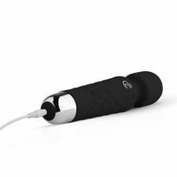 EasyToys - Mini Wand Vibrator - Wandvibrator - Ook voor Massages - Oplaadbaar - Waterproof - Wand Vibrator - Vibrator - Vibrators voor Vrouwen - Sex Toys voor Vrouwen - Vibrators - Zwart — thumbnail 2