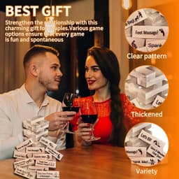 48 stuks Block Tower Spel voor Volwassenen - Spannend Spel voor Koppels en Uitdagende Activiteit voor Verjaardagen en Valentijnsdag — thumbnail 5