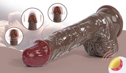 IntiMate® Alexander - Stotende en Roterende Dildo - Sexmachine met Afstandsbediening - XXL Vibrerende Monsterdildo - Handsfree Neukmachine Dildo met Zuignap - Levensecht Materiaal - 23cm Lange Realistische Structuur - Voor Anaal En Vaginaal Gebruik — thumbnail 9