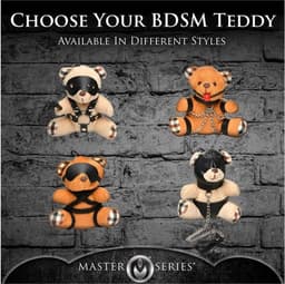XR Brands AH118 - Gagged Teddy Bear Keychain - Brown — thumbnail 7
