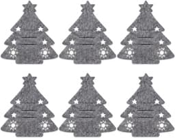 Kerstgeldgeschenkset, 6 vilten kerstboomversieringen — thumbnail 1