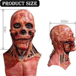 Dubbellaags halloween masker, Halloween horror masker, skelet en halloween clown masker, Halloween latex maskers voor heren, dames en volwassenen — thumbnail 3