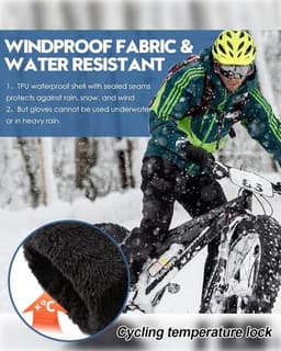 Handschoenen, waterdichte winterhandschoenen met touch-functie, geschikt voor skiën, wandelen, winddicht en warm, fietsen, motorrijden en outdooractiviteiten — thumbnail 3